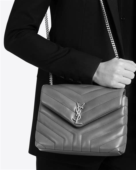 ysl grey loulou bag|ysl loulou bag review.